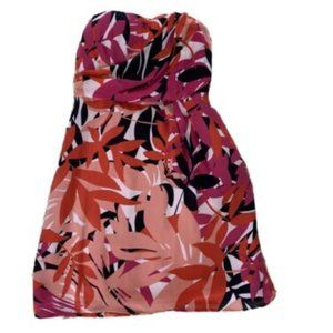 Banana Republic Tropical Floral Strapless Print Dress Size 0